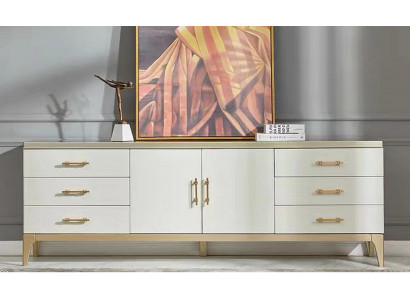 Sideboard Ladenkast Ontwerper Luxe Kasten Hout Wit Ladenkast Kast