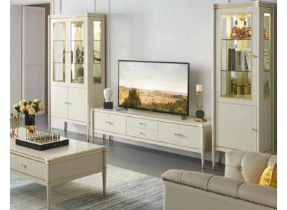 Ontwerp woonkamer wand dressoir 2x kast rtv laag dressoir dressoir 3-delige set.