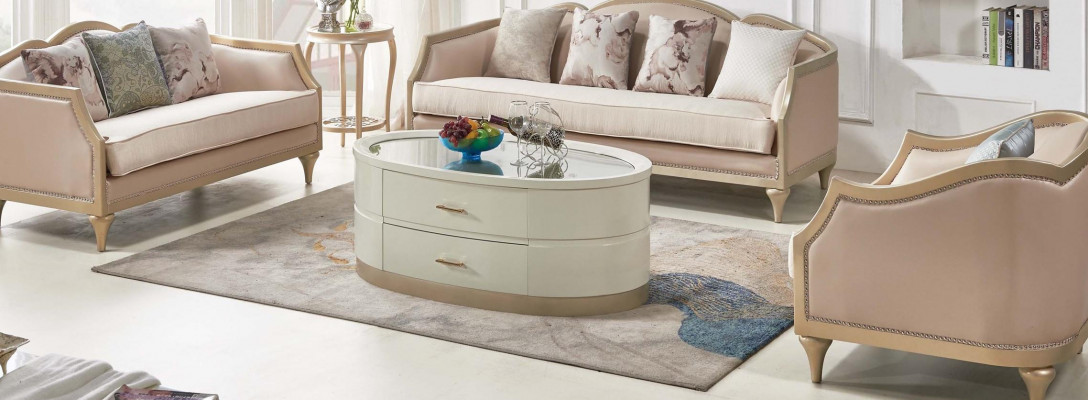 Roomijs salontafel Ovale woonkamertafel Glazen salontafels Meubels