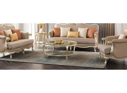 Luxe salontafel Ronde tafel Hotelmeubels Inrichting Tafels Goud