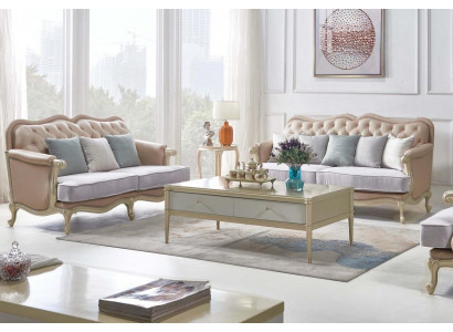 Beige Chesterfield bankstel 3+2 zits Designer woonkamer banken 2-delig set