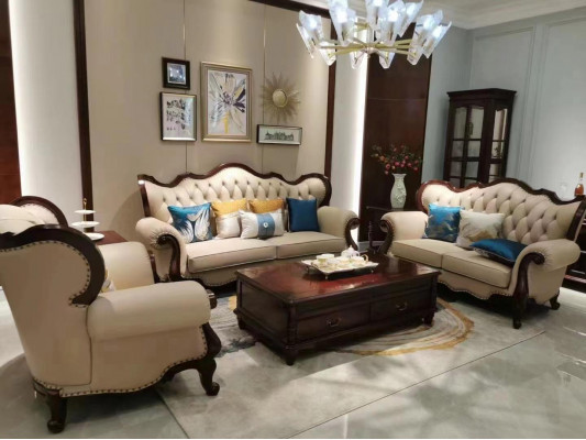 Sofagroep 3+2+1 Zits set Design Banken Gestoffeerde Bankstellen Chesterfield