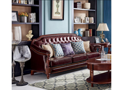 Chesterfield driezits bank gestoffeerde bank klassieke banken kamer