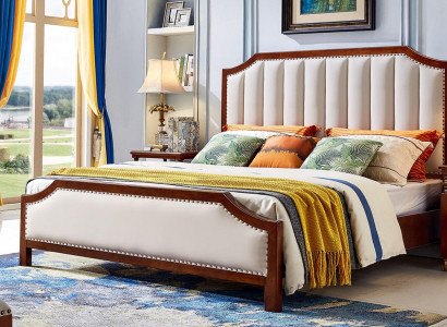 Bed 2x Nightstands 3-piece Bedroom Set Design Classic Luxury