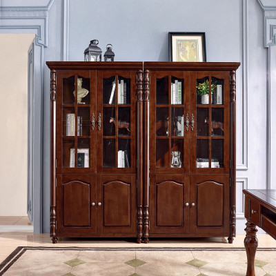 Boekenkast Vitrinekast Kast Houten Kast Boekenkast Meubels 2-delig