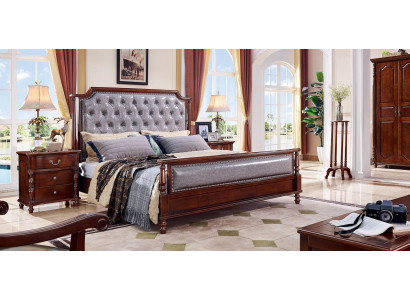 Slaapkamer Bed Nachtkastje Bedden Hout Groep Dubbel Ontwerp Set 3-delig.