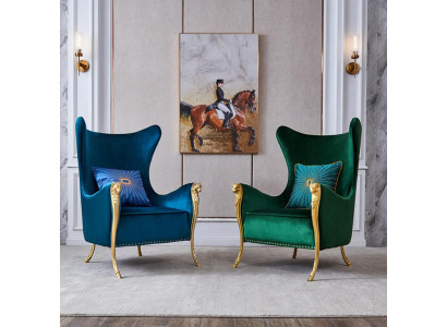 Luxe fauteuil bankstoel eenzitter meubilair hotel ontvangst inrichting kantoor