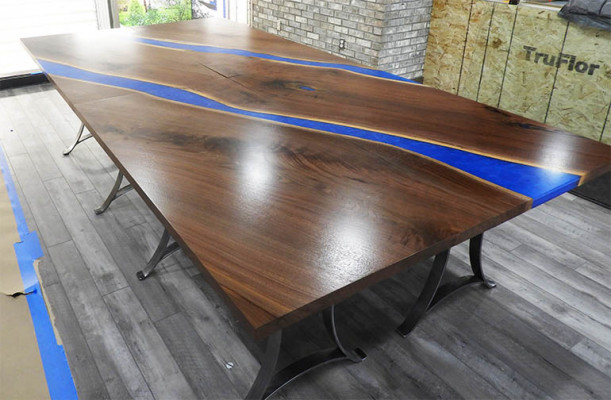 Houten tafel eetkamer epoxyhars meubels conferentietafel epoxyhars giet hars nieuw