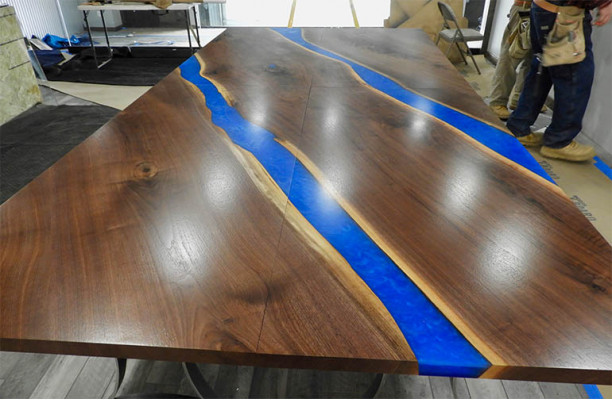 Houten tafel eetkamer epoxyhars meubels conferentietafel epoxyhars giet hars nieuw