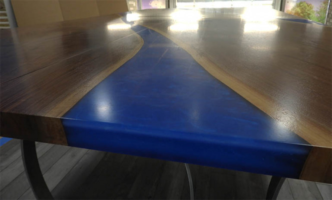Houten tafel eetkamer epoxyhars meubels conferentietafel epoxyhars giet hars nieuw