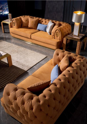 Sofa set Leren bank Bankstellen Ontwerp Modern Sofa 3+3+1+1