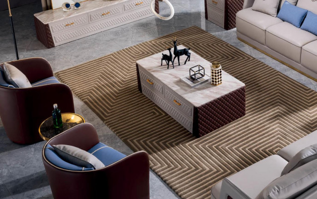 Sofa-set Bank Bank Zitbank 321 zitsbank met salontafel luxe banken