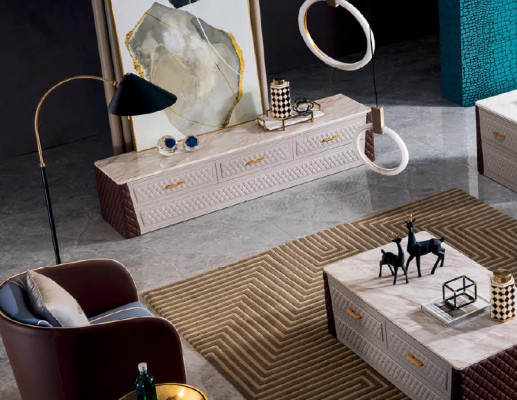 Sofa-set Bank Bank Zitbank 321 zitsbank met salontafel luxe banken