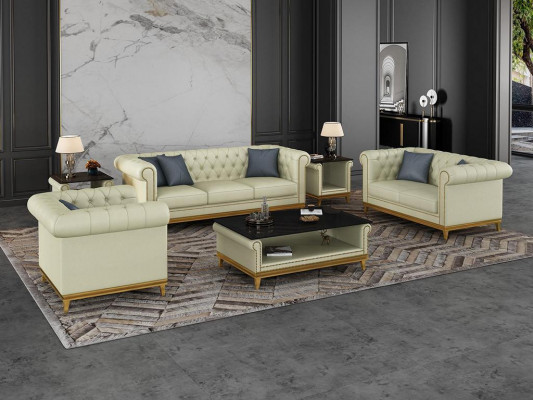 Chesterfield bankstel bank bekleding meubelset 3+2+1 leren bankstel 3 delig  Chesterfield bankstel bankbekleding meubelset 3+2+1 leren bankstel 3-delig