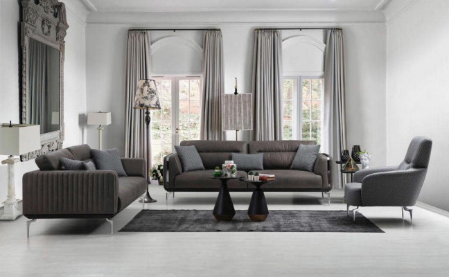 Sofa set Bankstel Bankstel Banken 3+3+1-zits Fauteuil Modern Polyester Driepersoons