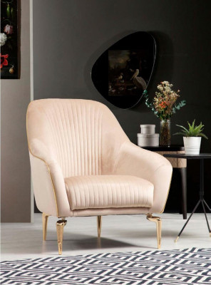 Zetel Eenpersoons Luxe Bekleding Zitdesigner Textiel Zitstof Modern