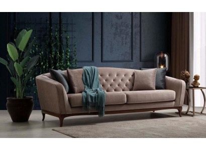 Driesbank Bank 3-zitsbank Luxe Gestoffeerde Bank Stoffen Bank Meubels 230cm