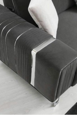 Luxe bankstel ontwerp driezits moderne bank grijs bankstellen meubels stoffering loft nieuw