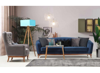 Sofa set bankstel bankstel banken 4+1 zits stof Chesterfield bekleding fluweel set