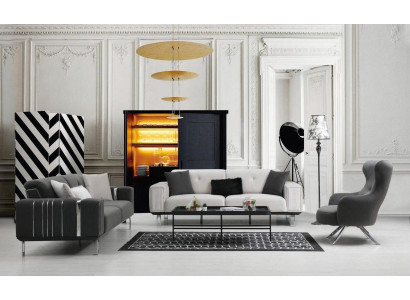 Sofa set luxe bankstel 3+3+1 zitbanken fauteuil stof design meubels nieuw