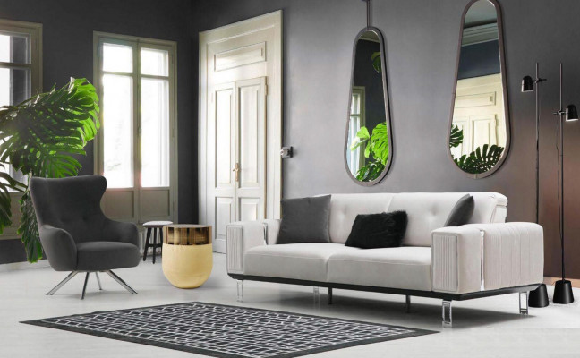Sofa set luxe bankstel 3+3+1 zitbanken fauteuil stof design meubels nieuw