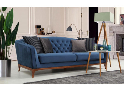 Luxe bankstel ontwerp driezits moderne bank blauw bankstel meubels bekleding loft nieuw