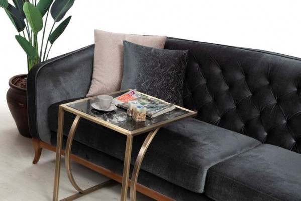 Vierpersoons bank Luxe 4-zits banken Gestoffeerde bank Stoffen bank Modern design Zitplaats