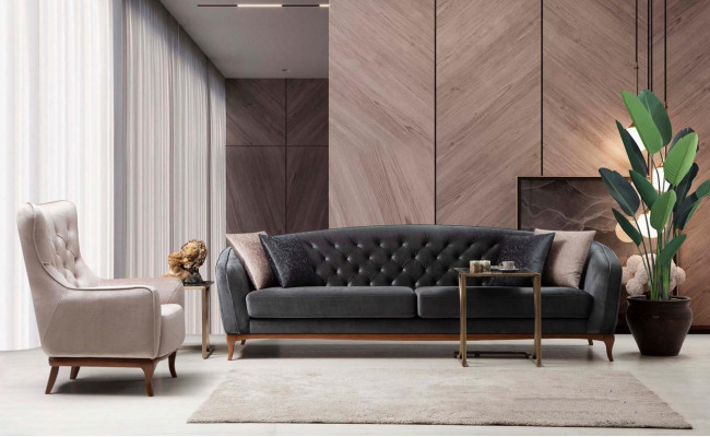 Luxe bank bankstel Complete bankstel 4+1 zits fauteuil stoffen set Nieuw