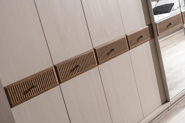 Stijlvolle kledingkast Moderne glazen kast Slaapkamerkasten