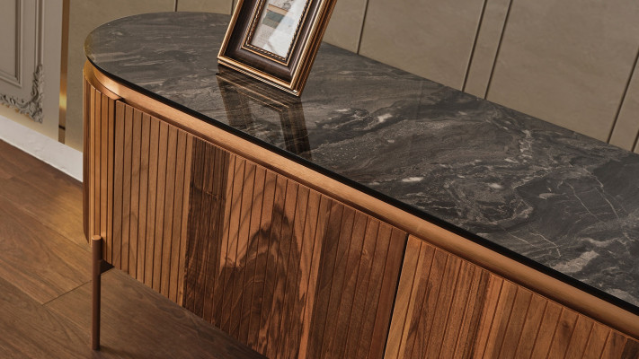 Stijlvol TV-laagbord in bruine kleur Luxe meubels voor woonkamer Nieuwigheid