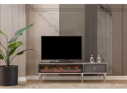 TV-meubel open haard metaal hout MDF spaanplaat luxe meubels nieuw wit RTV