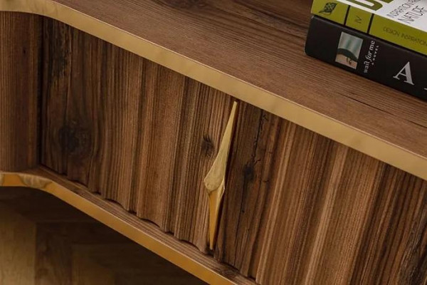 Luxe schoorsteenmantel tv-meubel woonkamer laag tv-meubel hout bruin dressoir