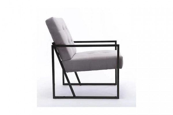 Woonkamer fauteuil Paarse kleur Metalen poten Textiel 1-zits Chesterfield