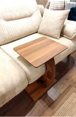 Rechthoekige bijzettafel luxe woonkamer MDF spaanplaat bruin nieuw