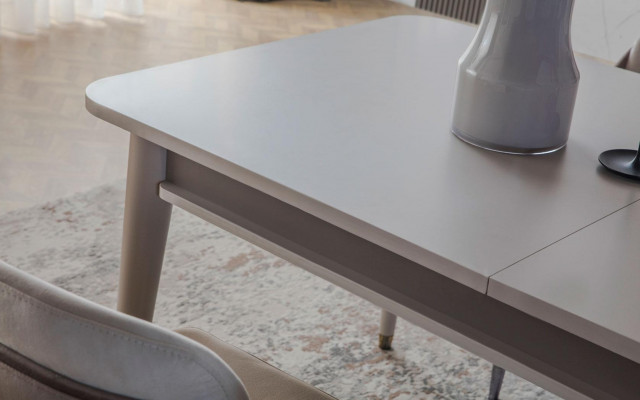 Luxe Uitschuifbare Tafel Ontwerper Moderne Eetkamer Textiel Stoelen