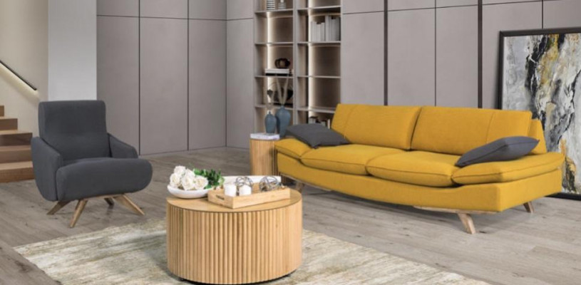 Stijlvolle woonkamerset designer 3-zits luxe bank fauteuil 2-delig