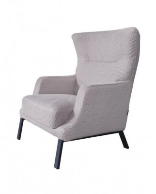 Witte stoffen fauteuil gestoffeerd eenzitter armleuning fauteuil woonkamer zitmeubel