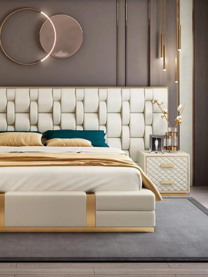 Luxe slaapkamer set Complete kamermeubilair Bed Nachtkastje Inrichting