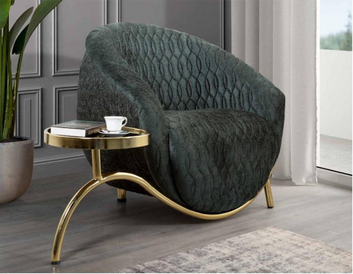 Groene fauteuil van de ontwerper Loungestoel Luxe meubel Luxe 1-zitsbank