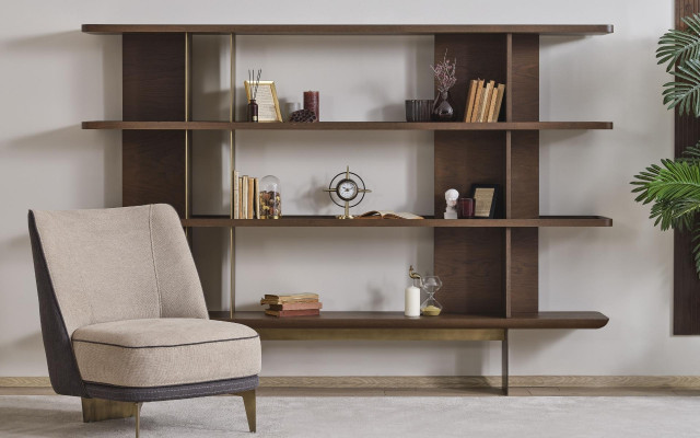 Modern woonkamerset Grijze hoekbank L-vorm 3-zits gestoffeerde fauteuil