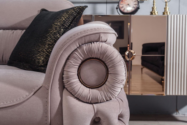 Edle woonkamerset Luxe gestoffeerde bank Designer fauteuil TV-meubel