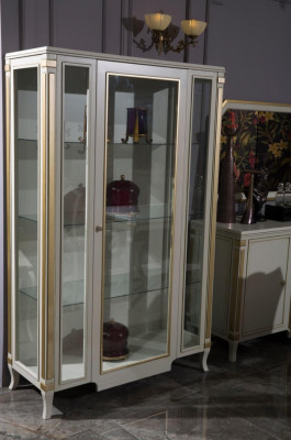 Kasten Hout Vitrines Glas Massief hout Vitrine Woonkamer meubilair Dressoir