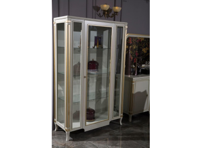 Kasten Hout Vitrines Glas Massief hout Vitrine Woonkamer meubilair Dressoir