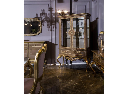 Gouden vitrine barok rococo meubels kast glazen kast planken vitrines