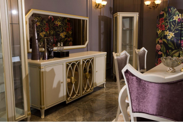 Sideboard Luxus Holz Dressoir Kasten Woonkamer Glaskast Nieuw