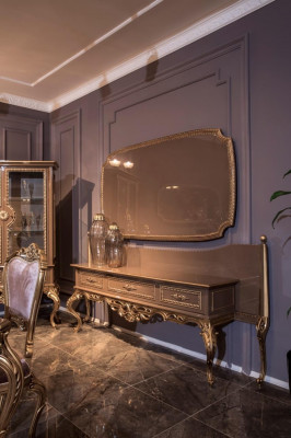 Luxe consoletafels met spiegel, luxueus dressoir, commode, dressoir tafel