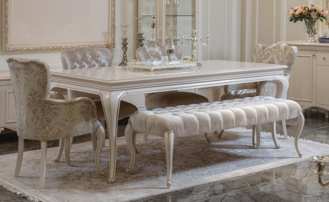 Klassieke eetkamerset tafel kruk eetkamerset stoelen set 6-delig Nieuw