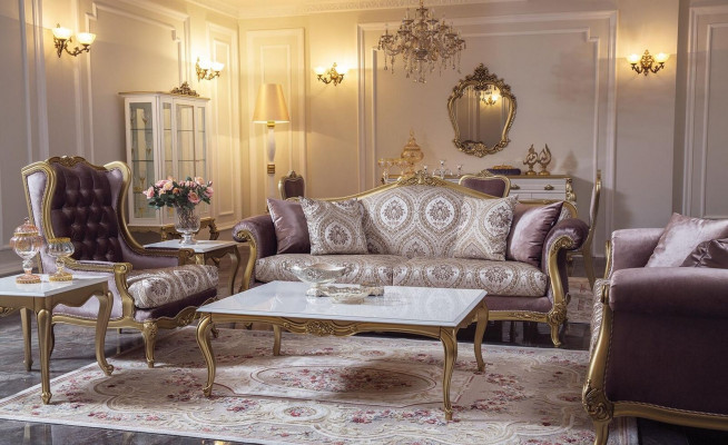 Luxe bankstel salontafel banken fauteuils stof bankstel set van 4 stuks fluweel