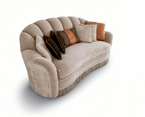 Tweezitsbank 2-zitsbanken Luxe woonkamer Grijs polyester
