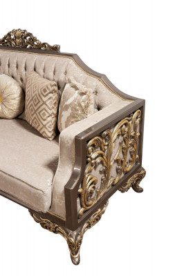 Chesterfield bankstel met salontafel, 5-delig bankstel, gestoffeerde meubels.